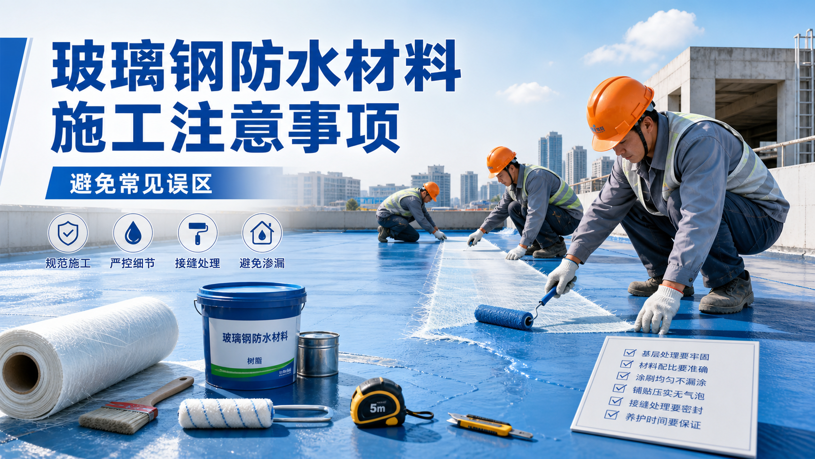 玻璃钢防水材料施工注意事项，避免常见误区 资阳 版